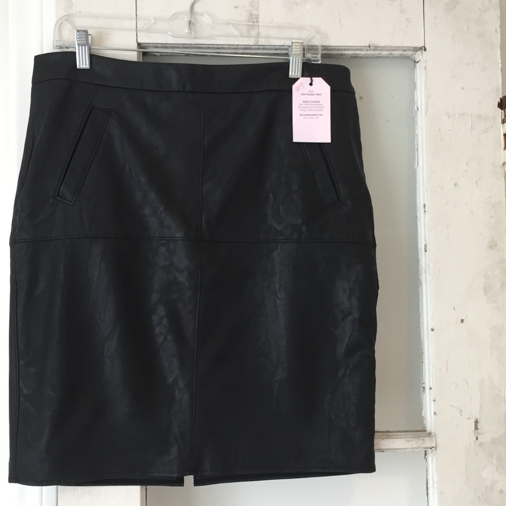 CAbi Leather Skirt
